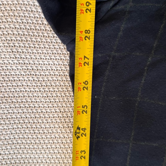 THEORY Navy Blue Checkered Straight Leg Slacks Women’s Pants Trousers - Picture 13 of 13